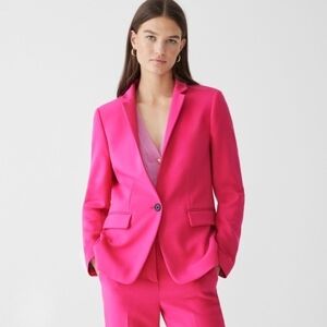 Banana Republic Tailored Fuzzy Felt Blazer in Fuchsia Size 2